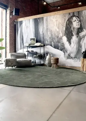 Natural linen carpets