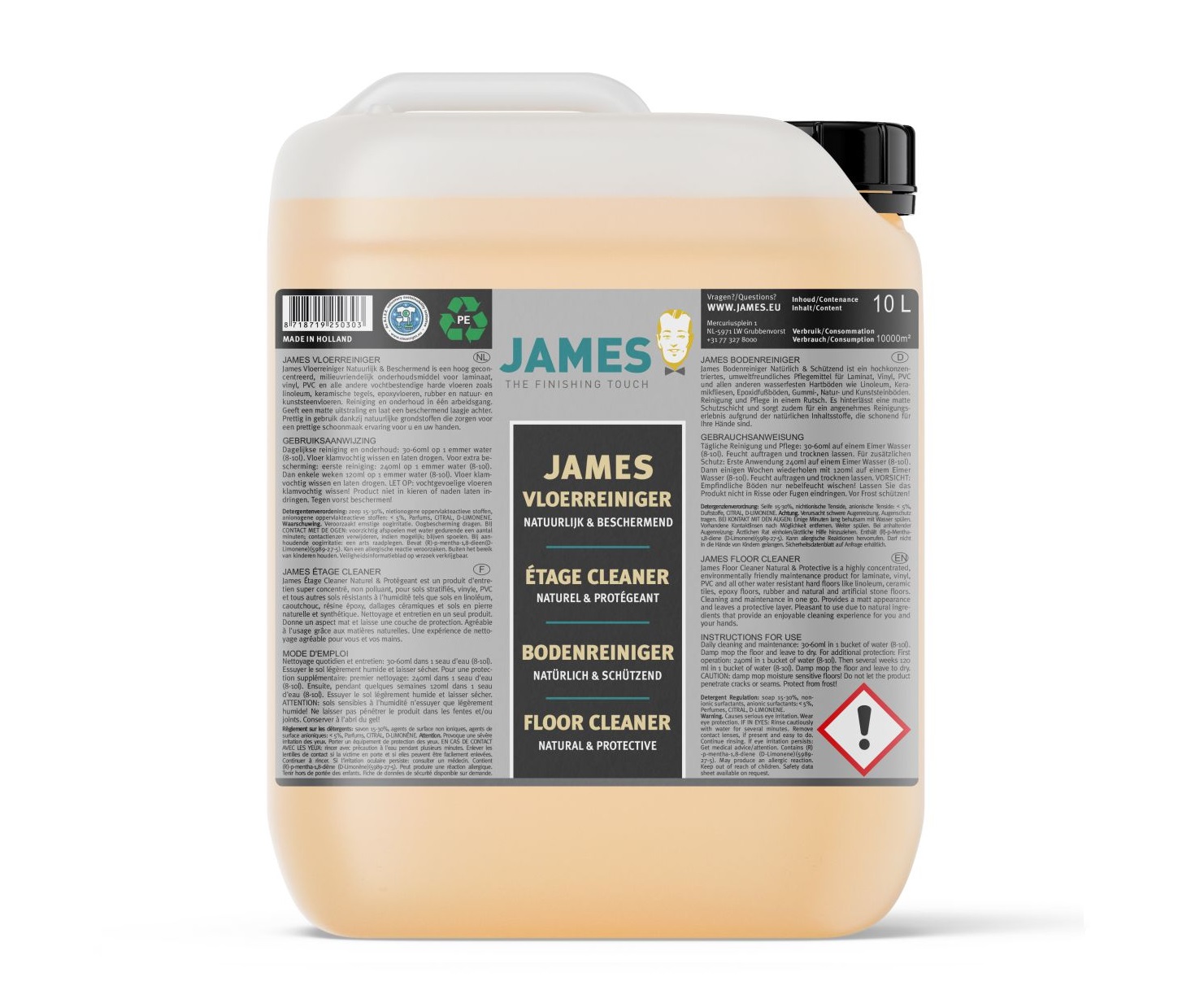 James Floor Cleaner Natural & Protective 10 l